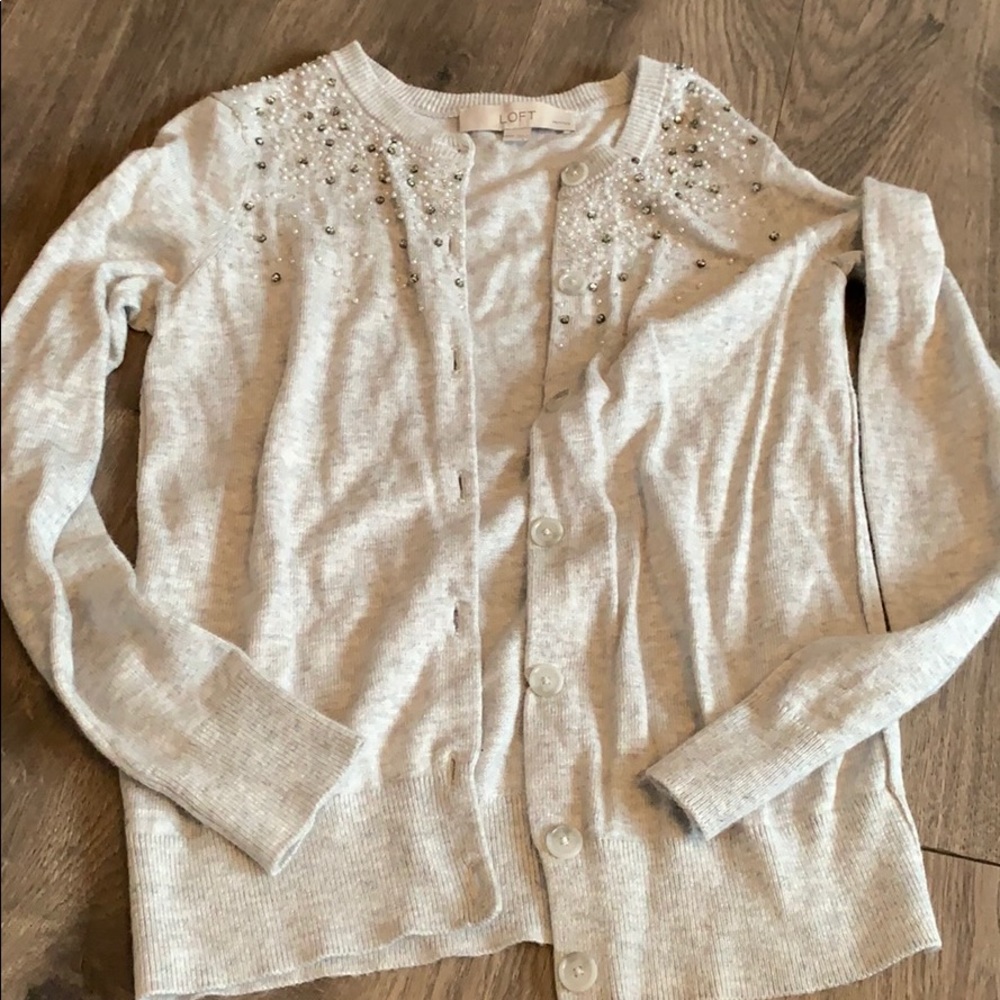 Loft petite sweater with sparkles